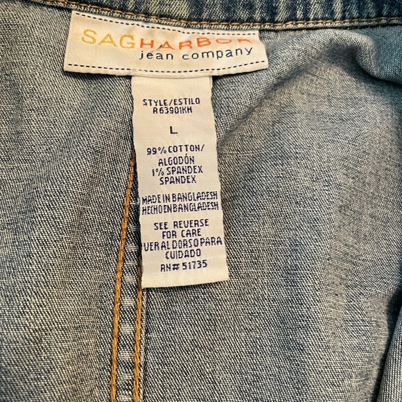 Sag harbor denim stretchy jean jacket - Picture 2 of 3